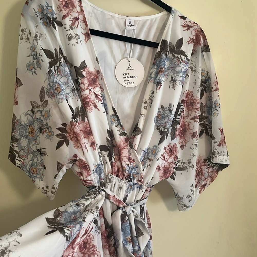 Soft floral dress  pinks blues  greens